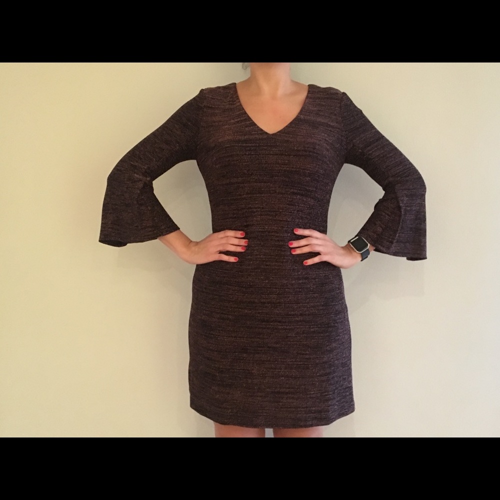 Taylor Rose Gold and Black Stretch Knit Dress, 10